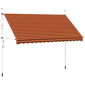 Einziehbare Markise Handbetrieben 350 cm Orange und Braun