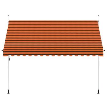 Einziehbare Markise Handbetrieben 350 cm Orange und Braun