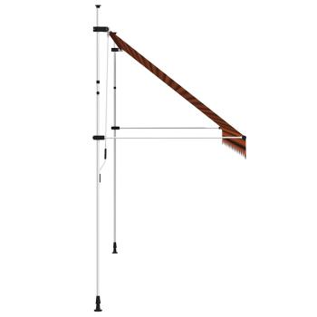 Einziehbare Markise Handbetrieben 350 cm Orange und Braun