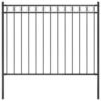 ARDEBO.de - Gartenzaun ASSEN Stahl 1,7 x 1,2 m Schwarz