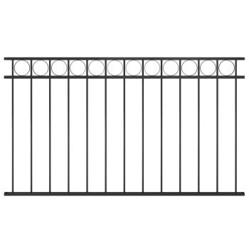 ARDEBO.de - Zaunelement ASSEN Stahl 1,7 x 0,8 m Schwarz