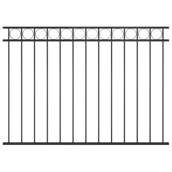 ARDEBO.de - Zaunelement ASSEN Stahl 1,7 x 1,2 m Schwarz