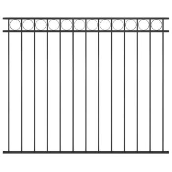 ARDEBO.de - Zaunelement ASSEN Stahl 1,7 x 1,5 m Schwarz