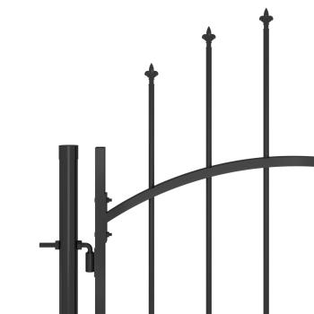 Gartentor Woerden Stahl 1x1,7 m Schwarz