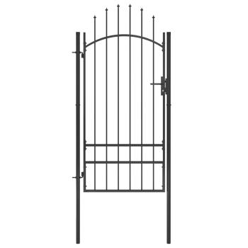 ARDEBO.de - Gartentor Woerden Stahl 1x2 m Schwarz