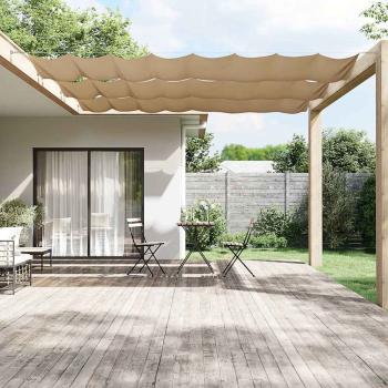 ARDEBO.de - Senkrechtmarkise Taupe 140x800 cm Oxford-Gewebe