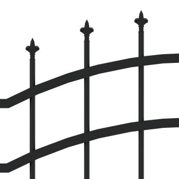 Gartenzaun Woerden mit Speerspitze Schwarz 240 x 100 cm Stahl