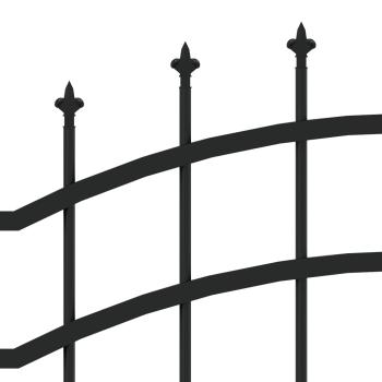 Gartenzaun Woerden mit Speerspitze Schwarz 240 x 150 cm Stahl