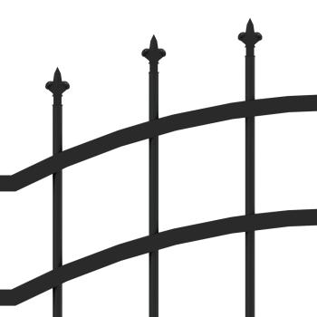 Gartenzaun Woerden mit Speerspitze Schwarz 240 x 175 cm Stahl