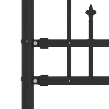 Gartenzaun KAMPEN mit Speerspitze Schwarz 240 x 75 cm Stahl