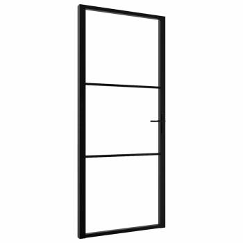 Innentür ESG Glas und Aluminium 102,5x201,5 cm Schwarz