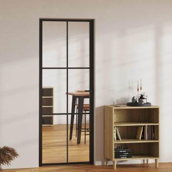 ARDEBO.de - Innentür ESG Glas und Aluminium 76x201,5 cm Schwarz