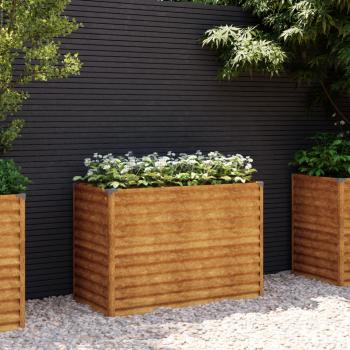 ARDEBO.de - Garten-Hochbeet 100 x 50 x 69 cm Cortenstahl