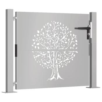 Gartentor 100x75 cm Cortenstahl Baumdesign