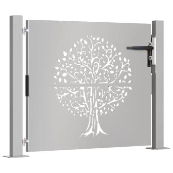 Gartentor 100x100 cm Cortenstahl Baumdesign