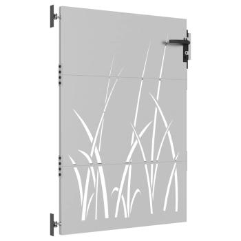 Gartentor 85x150 cm Cortenstahl Gras-Design