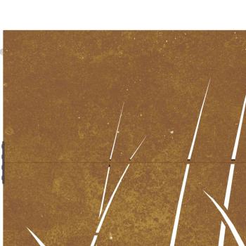 Gartentor 100x125 cm Cortenstahl Gras-Design