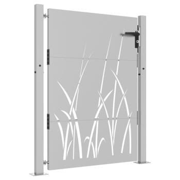 Gartentor 100x125 cm Cortenstahl Gras-Design