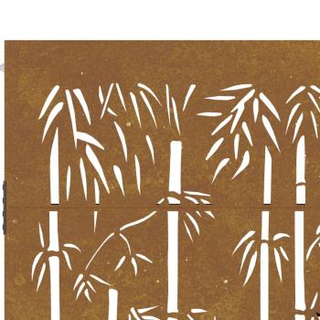 Gartentor 100x200 cm Cortenstahl Bambus-Design