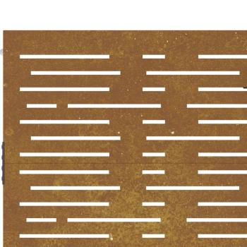 Gartentor 100x150 cm Cortenstahl Quadratisches Design