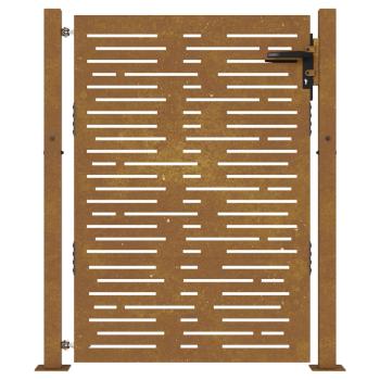 Gartentor 100x150 cm Cortenstahl Quadratisches Design