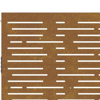Gartentor 100x175 cm Cortenstahl Quadratisches Design