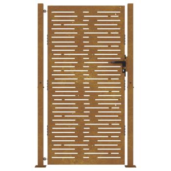 Gartentor 100x175 cm Cortenstahl Quadratisches Design