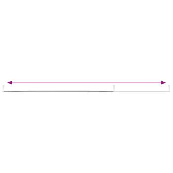 Gardinenstangen 2 Stk. Weiß und Silbern 90-135 cm Aluminium