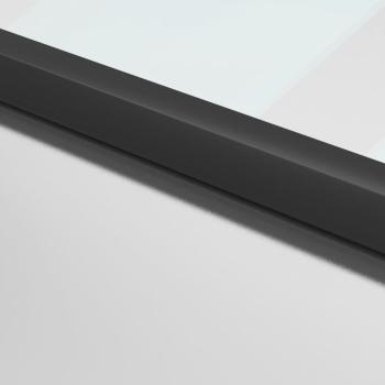 Innentür Schlank Schwarz 83x201,5 cm Hartglas & Aluminium