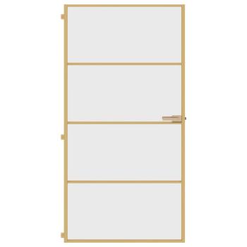 Innentür Schlank Golden 102,5x201,5 cm Hartglas und Aluminium