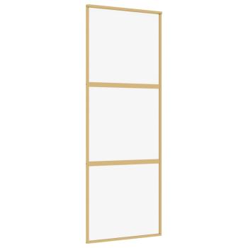 Schiebetür Golden 76x205 cm ESG-Klarglas und Aluminium