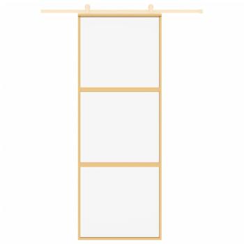 Schiebetür Golden 76x205 cm ESG-Klarglas und Aluminium