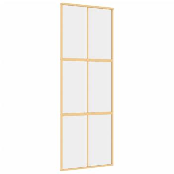 Schiebetür Golden 76x205 cm ESG-Klarglas und Aluminium
