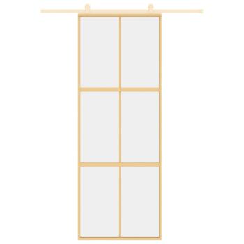 Schiebetür Golden 76x205 cm ESG-Klarglas und Aluminium