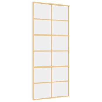 Schiebetür Golden 90x205 cm ESG-Klarglas und Aluminium