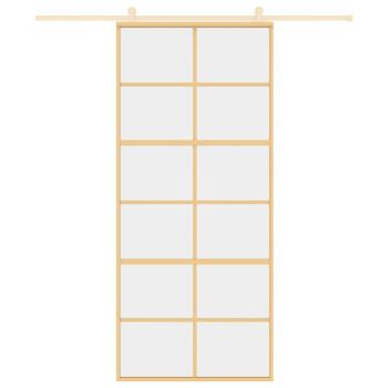Schiebetür Golden 90x205 cm ESG-Klarglas und Aluminium