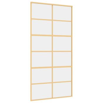 Schiebetür Golden 102,5x205 cm ESG-Klarglas und Aluminium