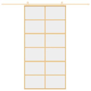 Schiebetür Golden 102,5x205 cm ESG-Klarglas und Aluminium