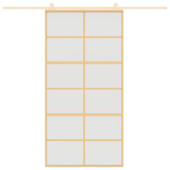 Schiebetür Golden 102,5x205 cm Matt ESG-Glas und Aluminium