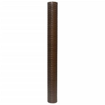 Balkon-Sichtschutz Braun und Schwarz 300x100 cm Poly Rattan