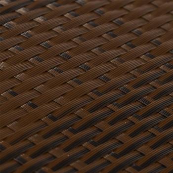 Balkon-Sichtschutz Braun und Schwarz 300x100 cm Poly Rattan