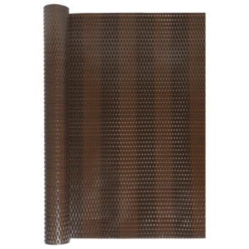 Balkon-Sichtschutz Braun und Schwarz 400x90 cm Poly Rattan