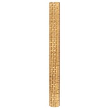 Balkon-Sichtschutz Hellbraun 300x90 cm Poly Rattan
