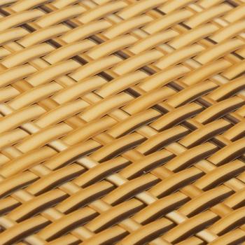 Balkon-Sichtschutz Hellbraun 400x100 cm Poly Rattan