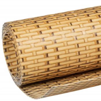 Balkon-Sichtschutz Hellbraun 400x100 cm Poly Rattan