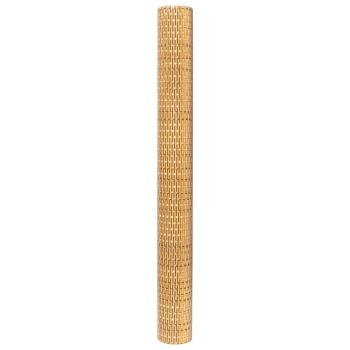Balkon-Sichtschutz Hellbraun 500x80 cm Poly Rattan