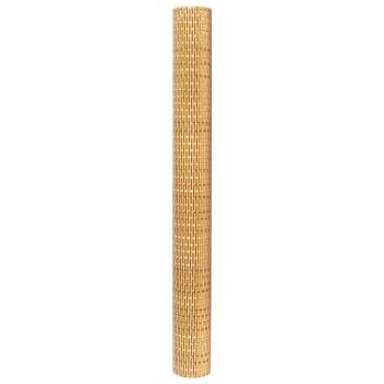 Balkon-Sichtschutz Hellbraun 600x90 cm Poly Rattan