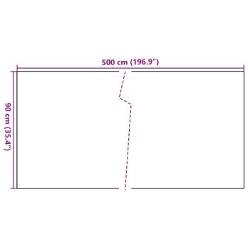Balkon-Sichtschutz Schwarz 500x90 cm Poly Rattan