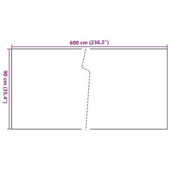 Balkon-Sichtschutz Schwarz 600x90 cm Poly Rattan