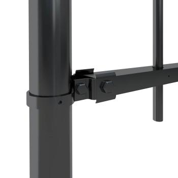 Gartenzaun mit Speerspitze Stahl 671 x 150 cm Schwarz